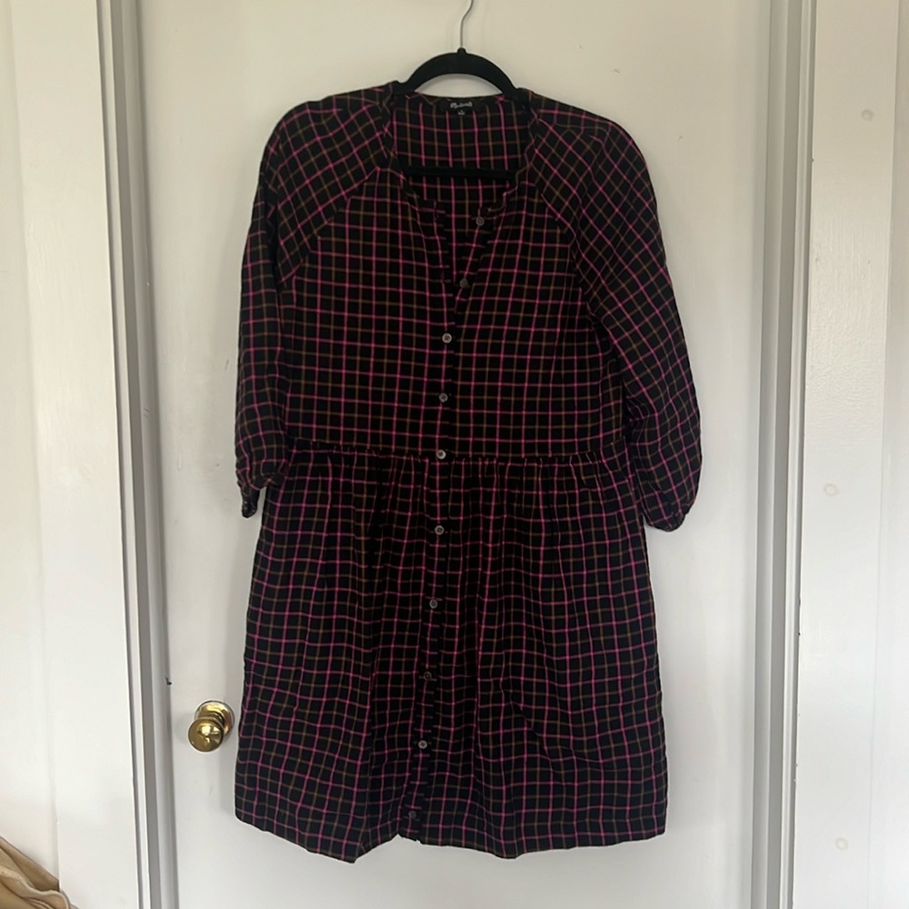 Madewell plaid dress button-down